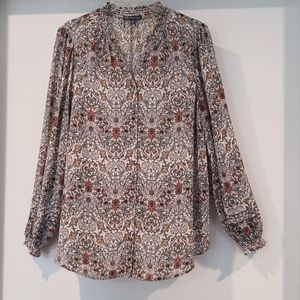 Democracy L Stone Multi Poly Blouse
